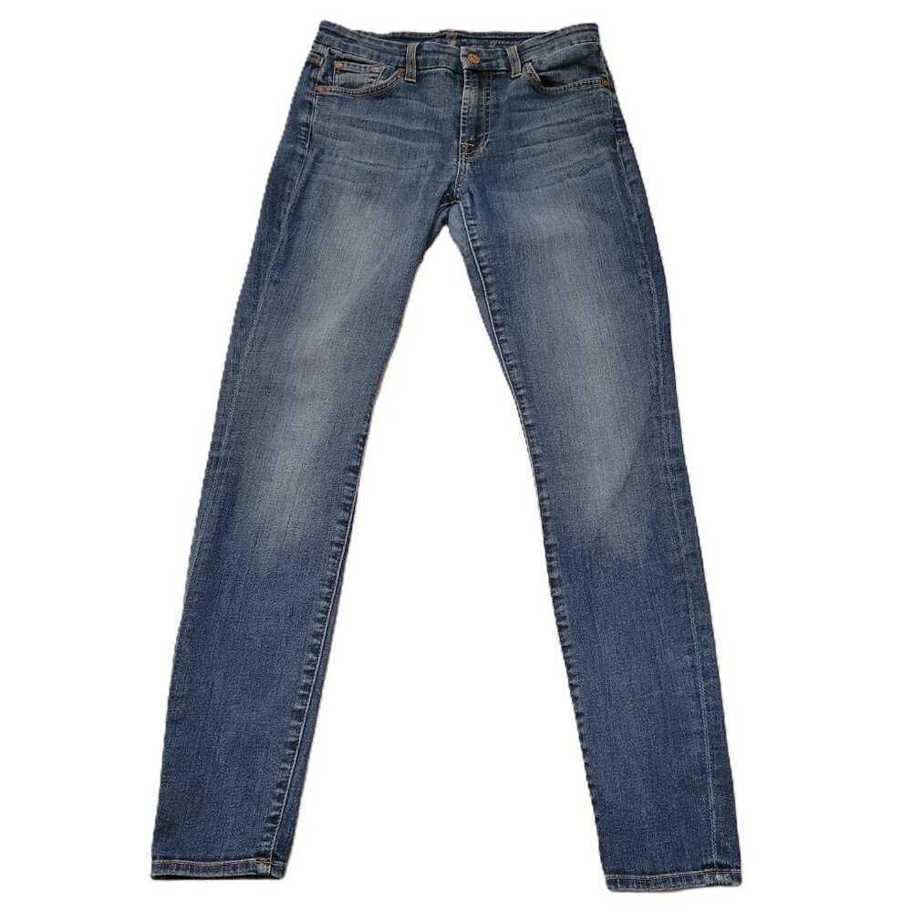 7 For All Mankind Gwenevere Cropped Jeans Stretch Blue Women’s Size 29